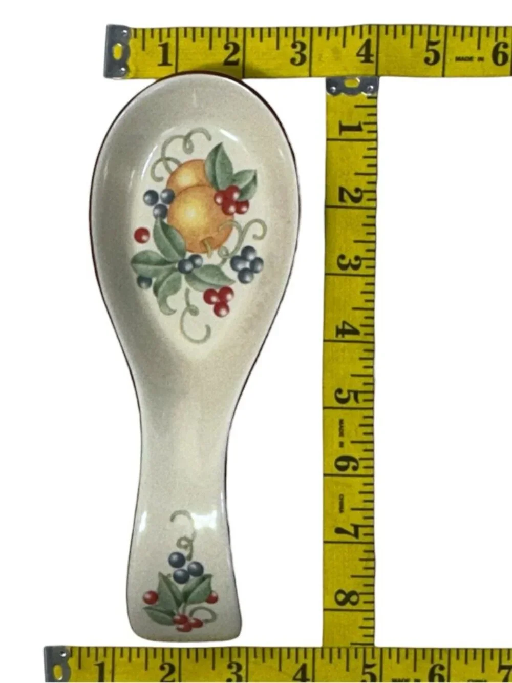 Vintage Spoon Rest Napkin Holder Corelle Coordinates ABUNDANCE Fruit Jay Import